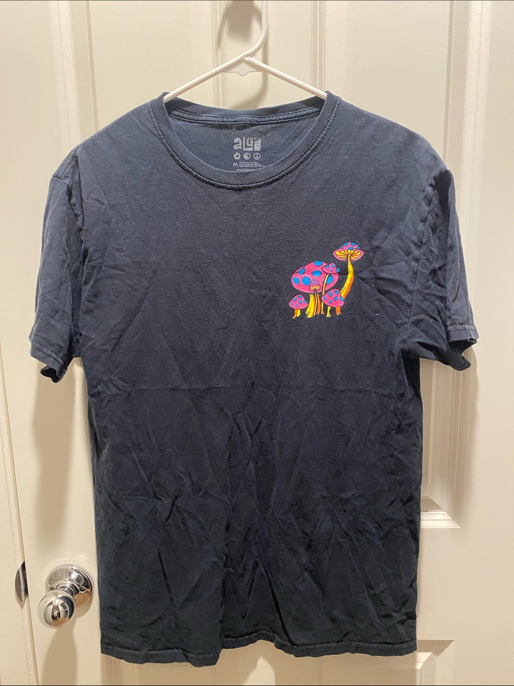 A Lab Black Tee with Mushroom Screen